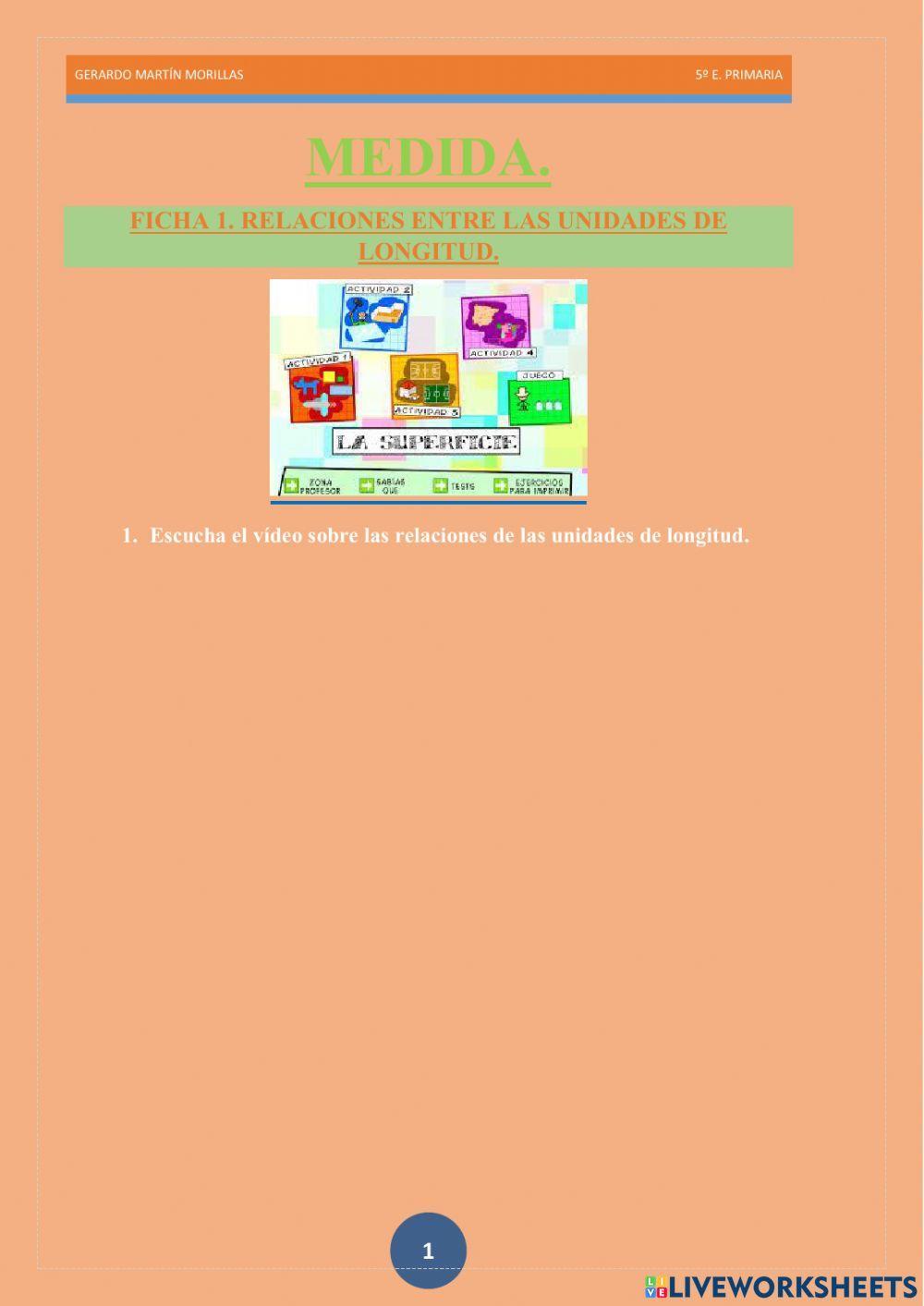 Medida. Ficha 1.