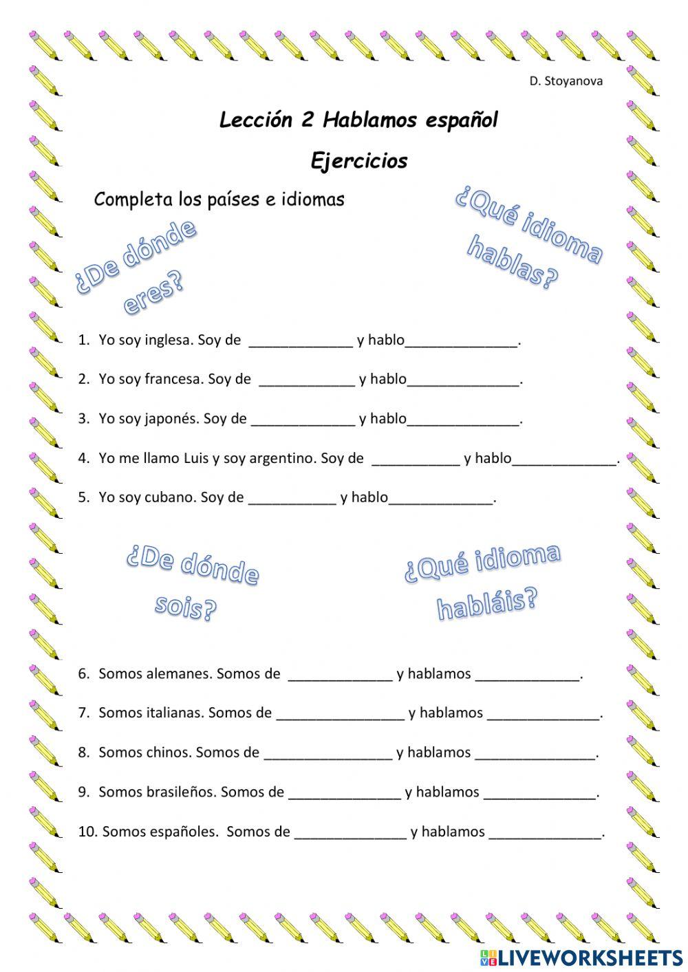 Lección 2 Hablamos español