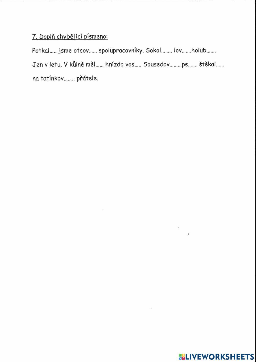 Vstupní opakování 8.ročník