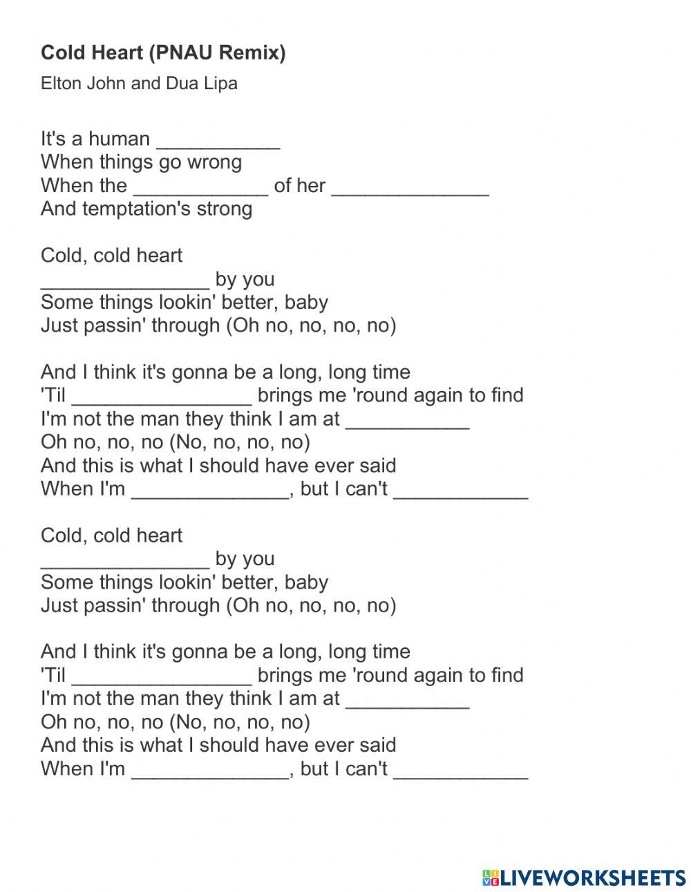 Elton John and Dua Lipa - Cold Heart