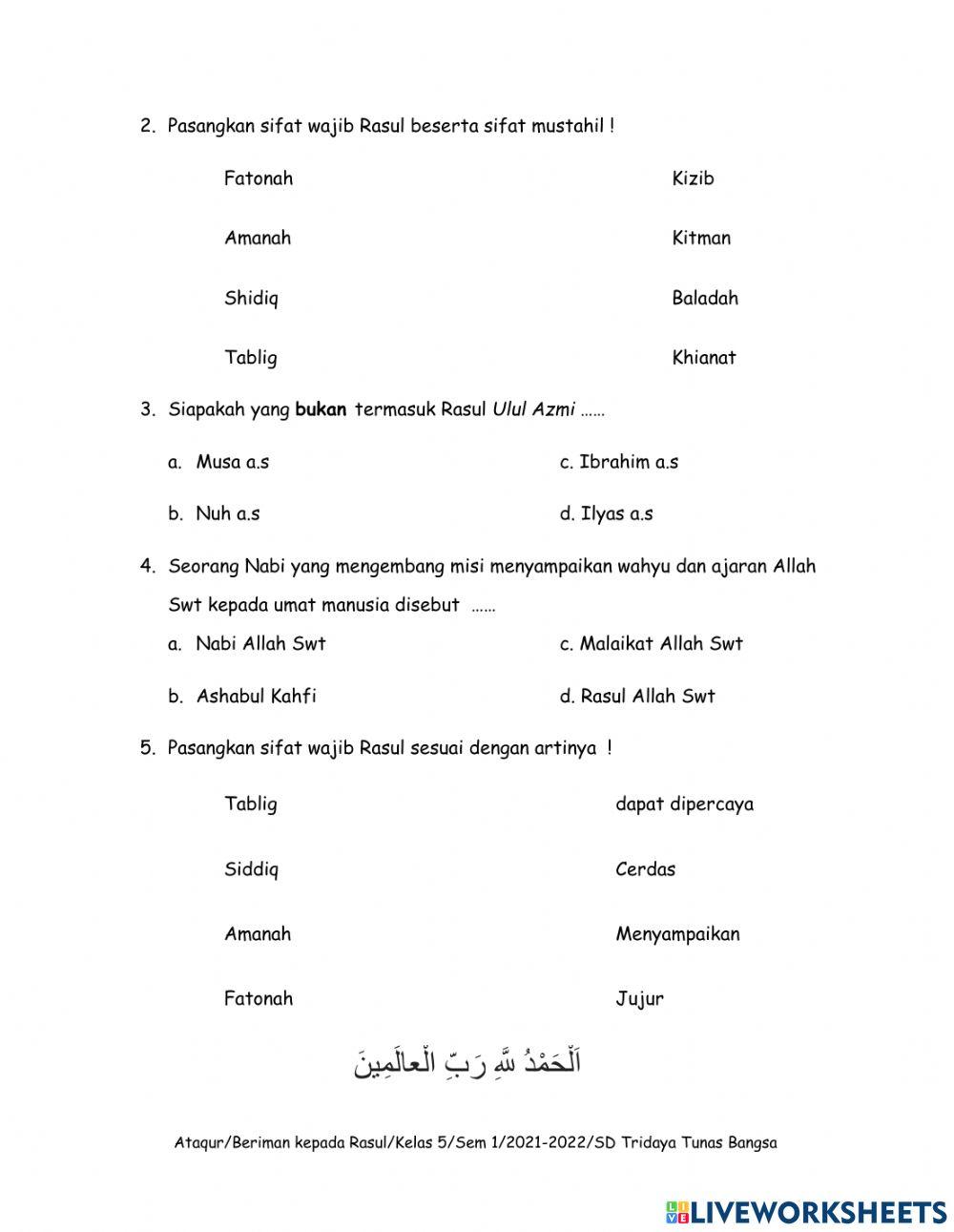 Beriman kepada Rasul