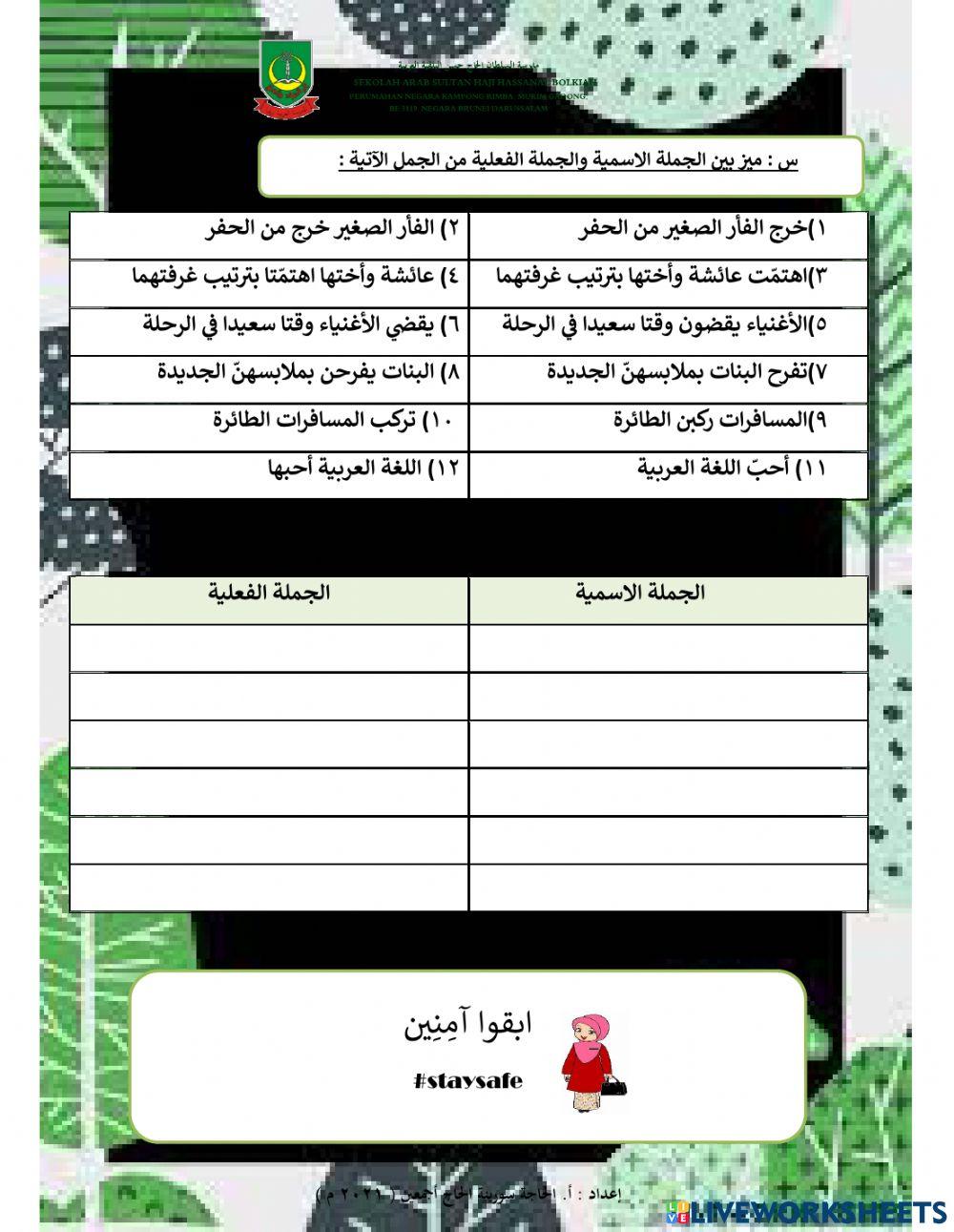 الجملة الاسمية والفعلية 13102021