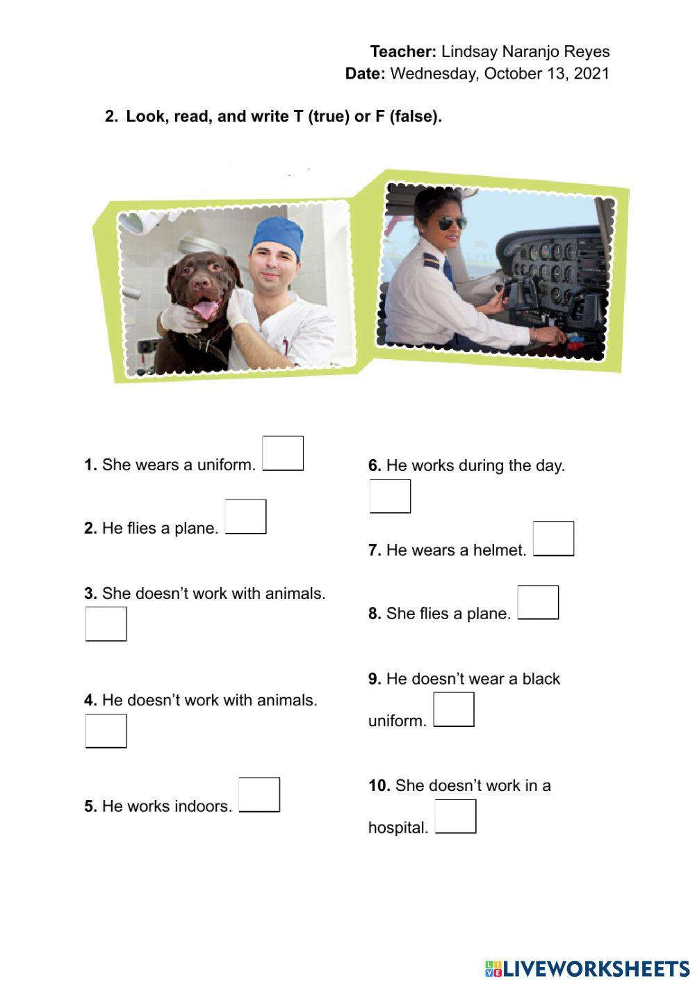 Reading exercise 5th Grade