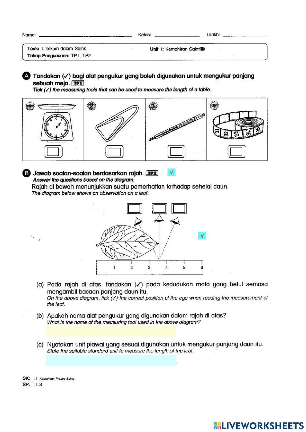 Revision: Science Process Skills