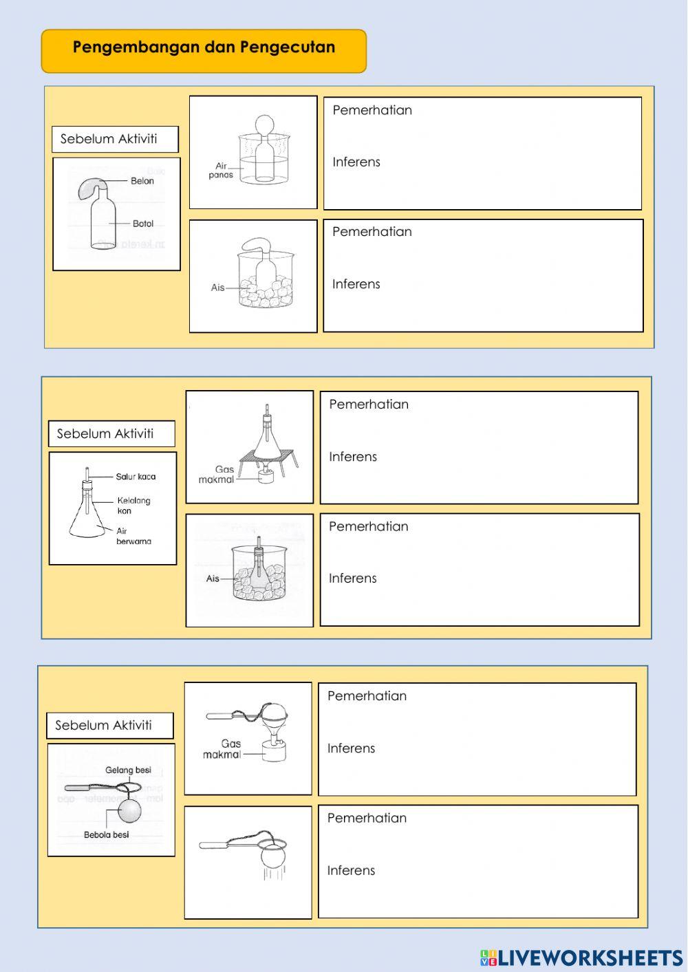 Pengembangan dan pengecutan