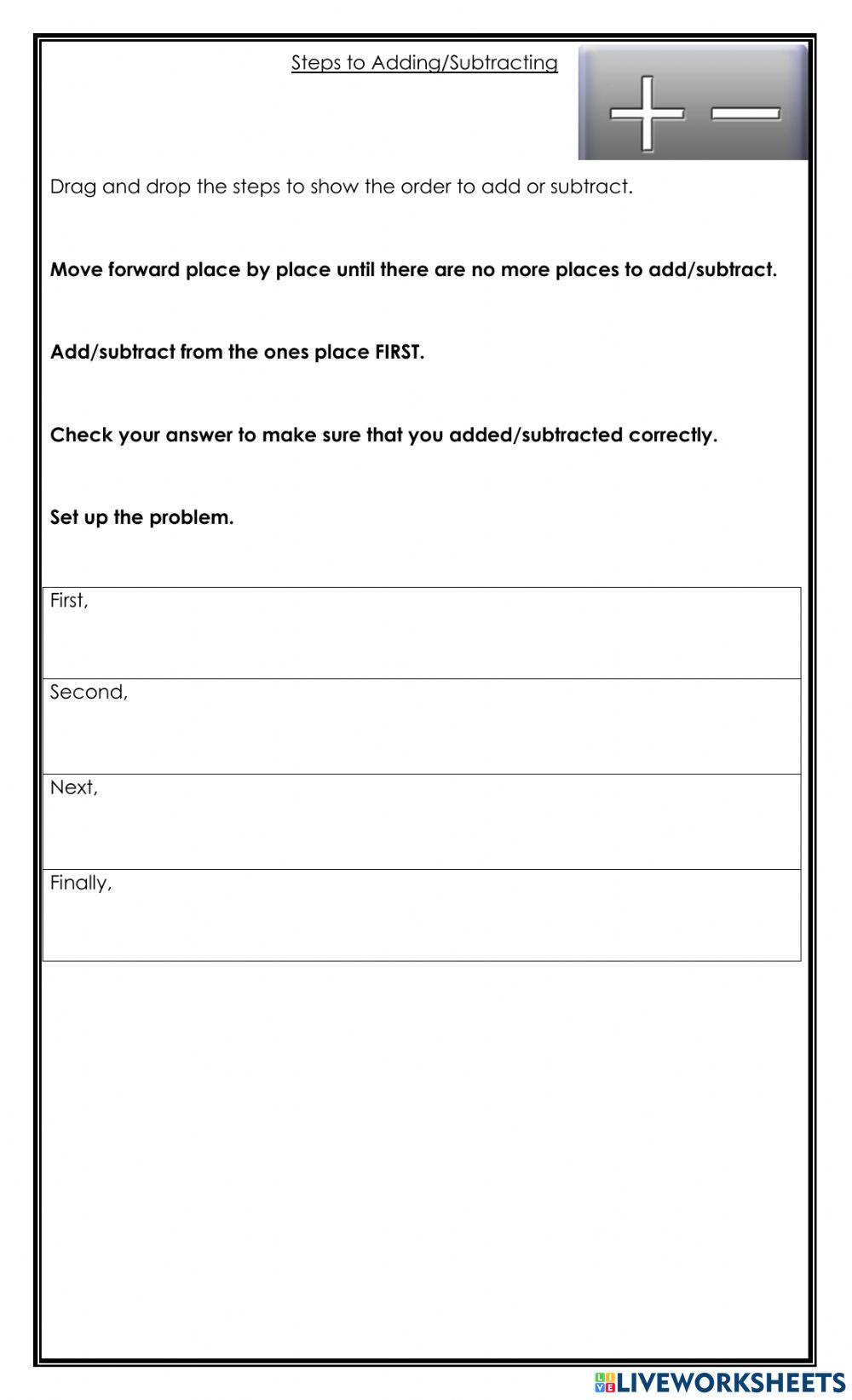 Adding and Subtracting