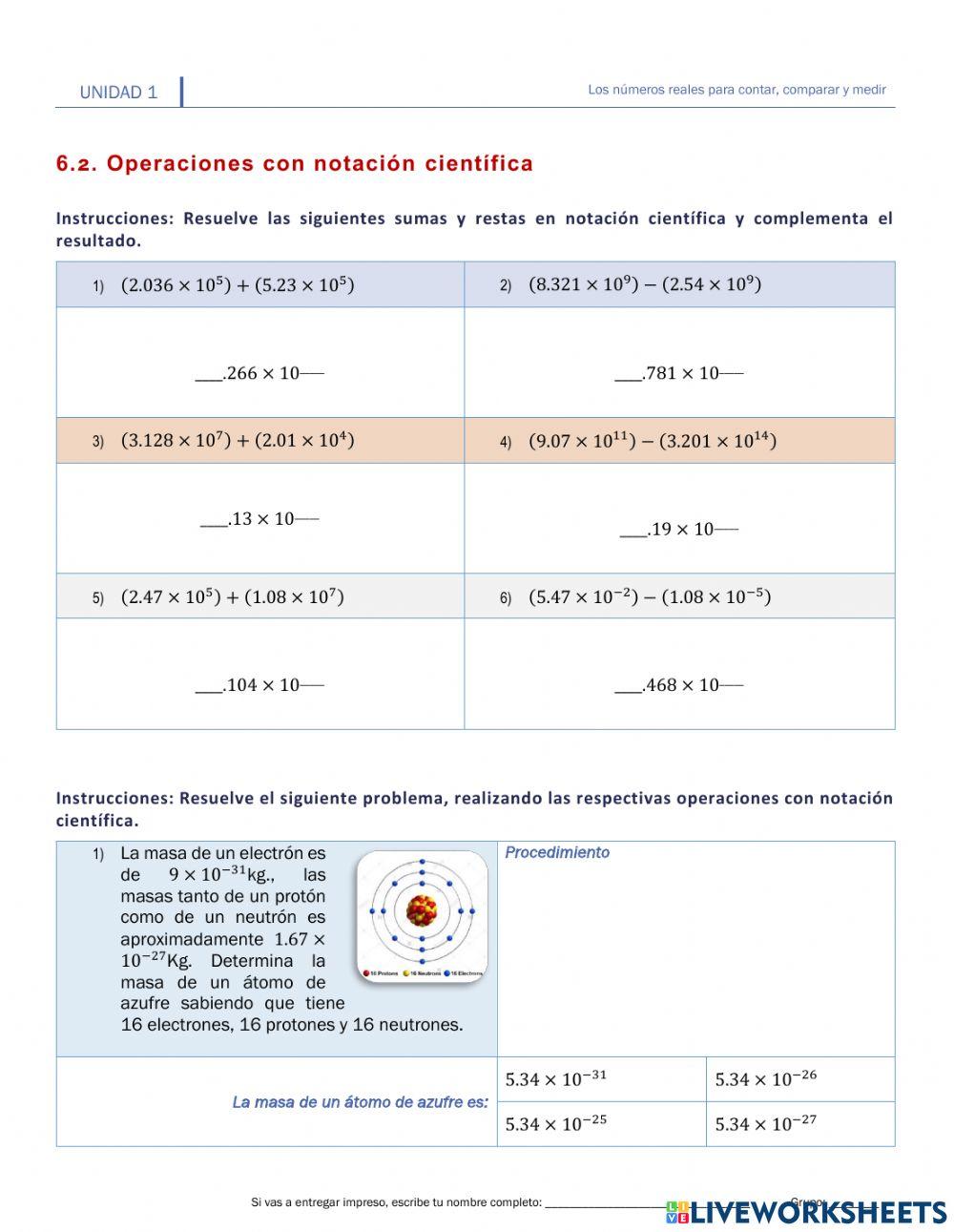 I.6.2.Operaciones con notación científica