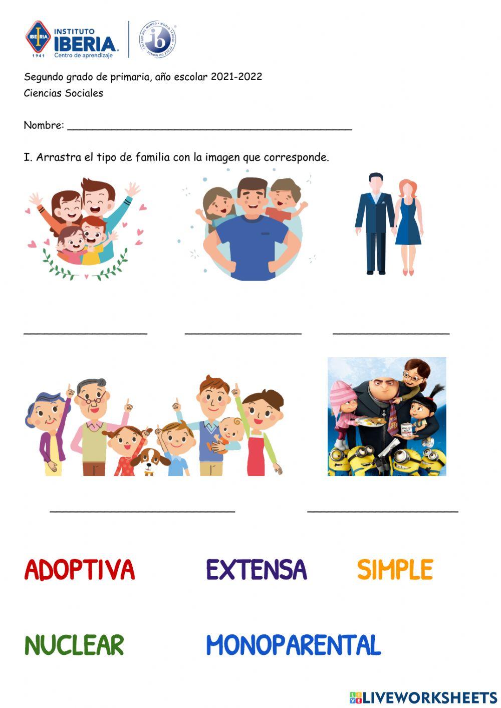 La familia - Actividad de repaso.