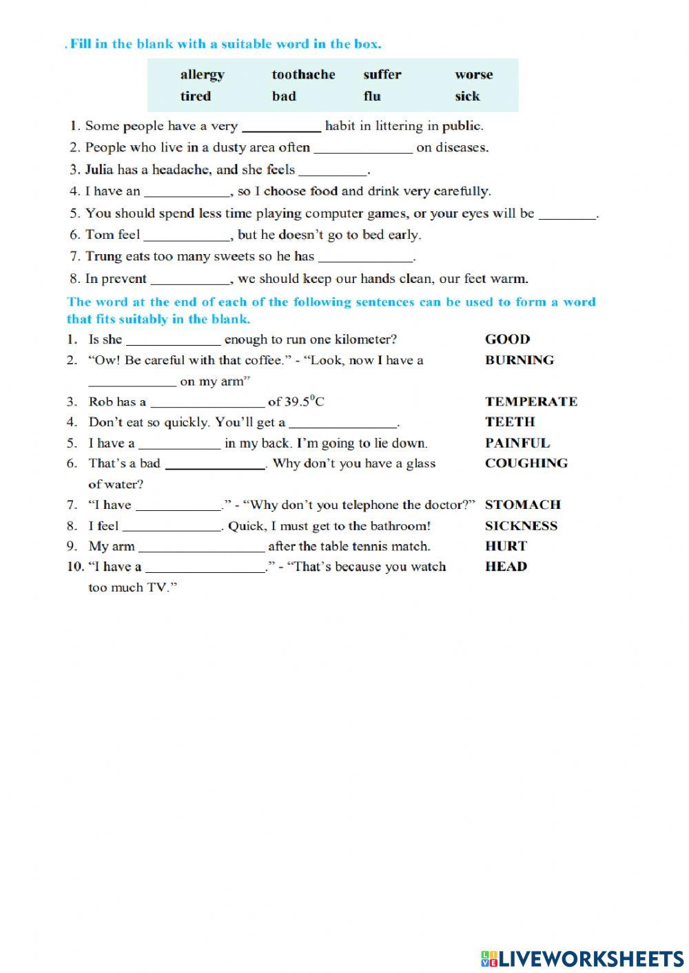 English 7- Test for Unit 2-BVV