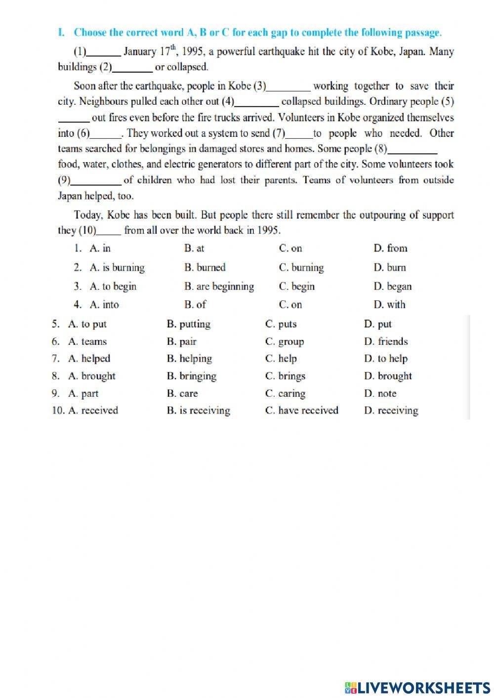 English 7-Test for Unit 3-BVV