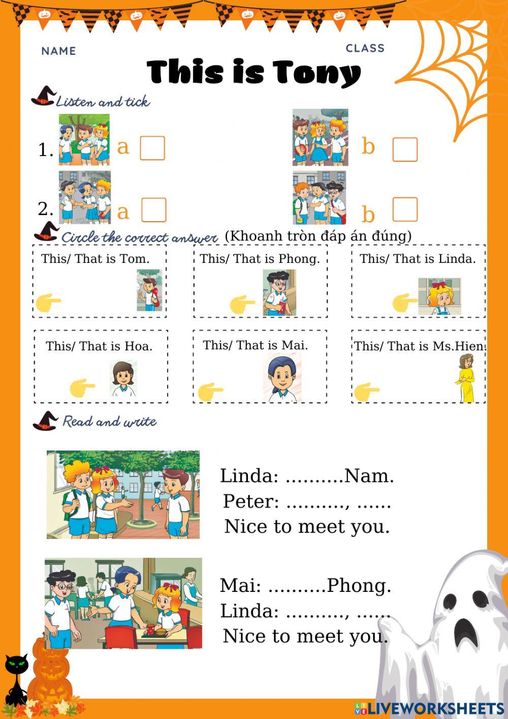 Unit 3 This is Tony Lesson 1