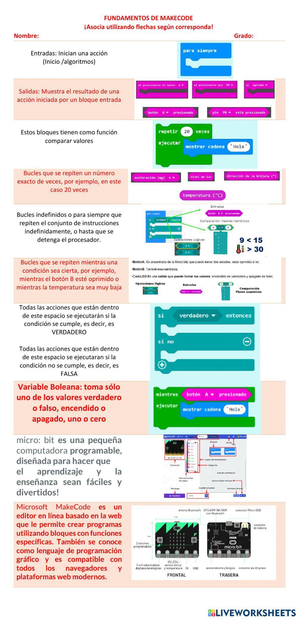 Fundamentos de makecode micro:bit