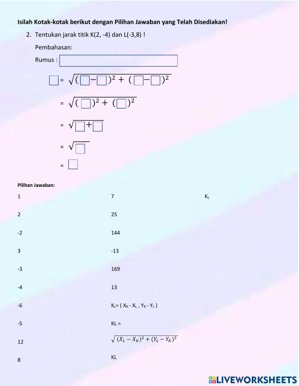 Lkpd jarak dua titik