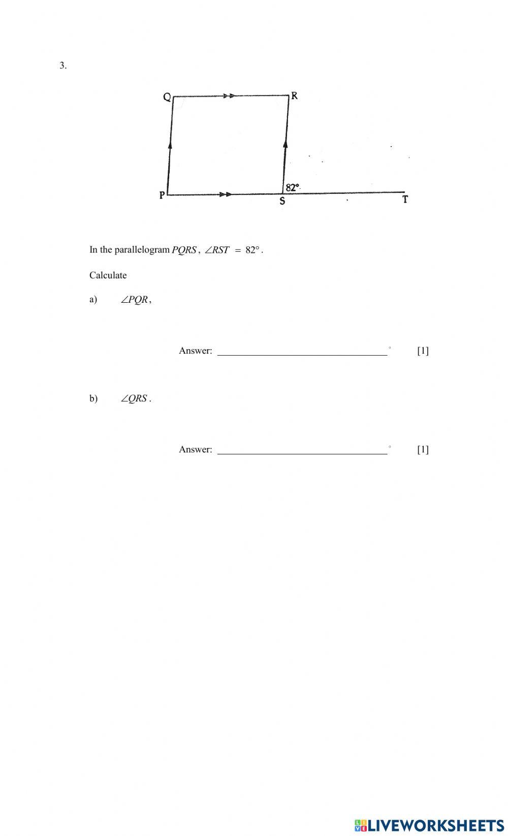 Quadrilaterals Online Exercise For Live Worksheets Quadrilaterals Online Exercise For Live Worksheets