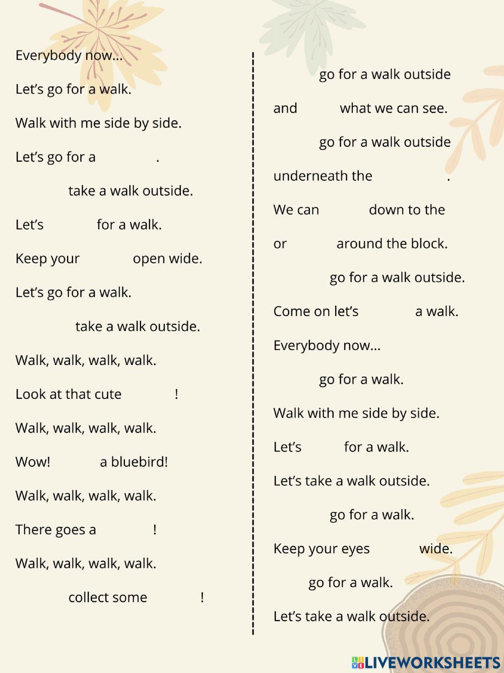 Let's go for a walk outside