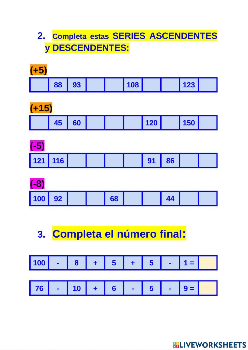 Series de números abn