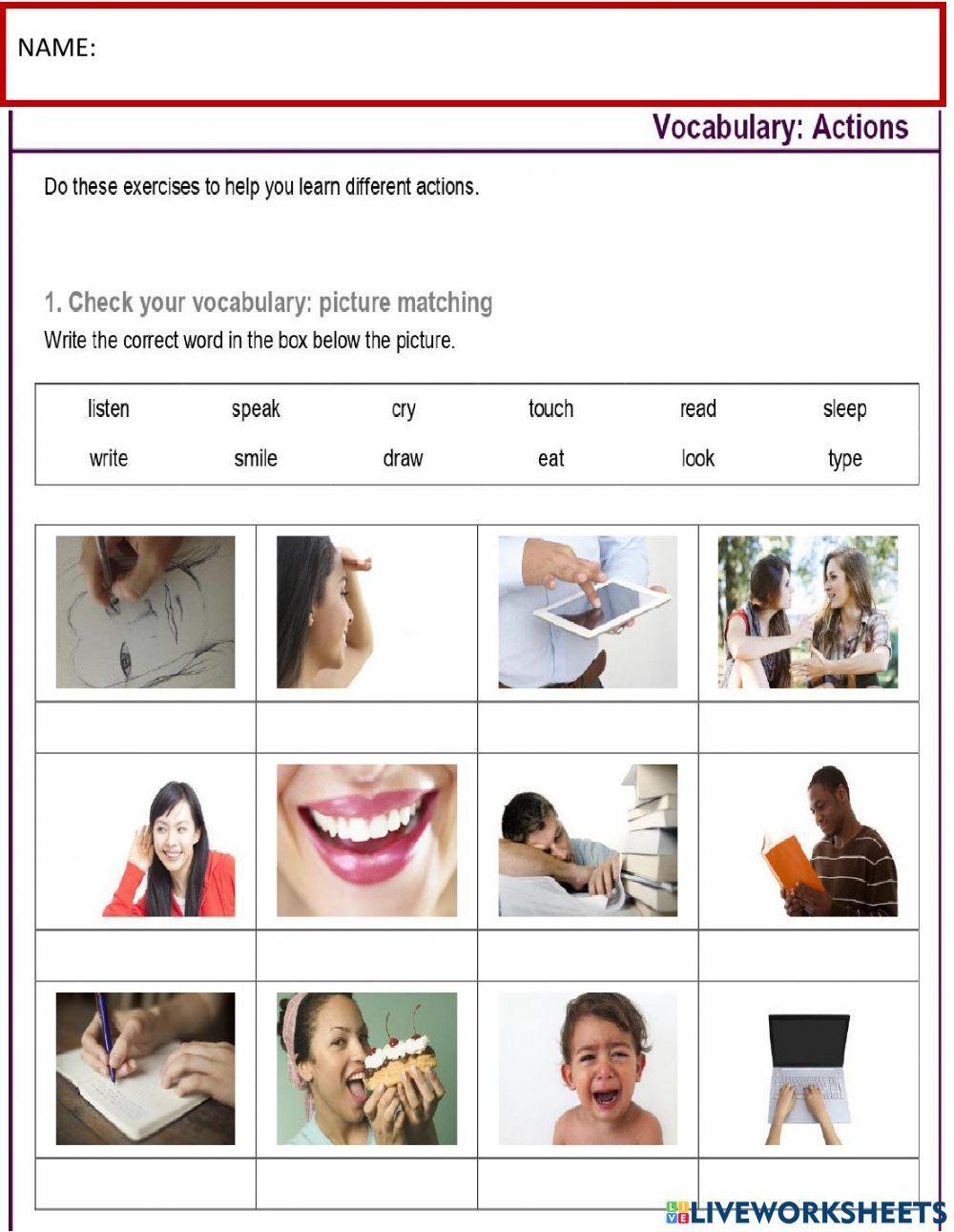 ACTIONS Act1 Picture matching