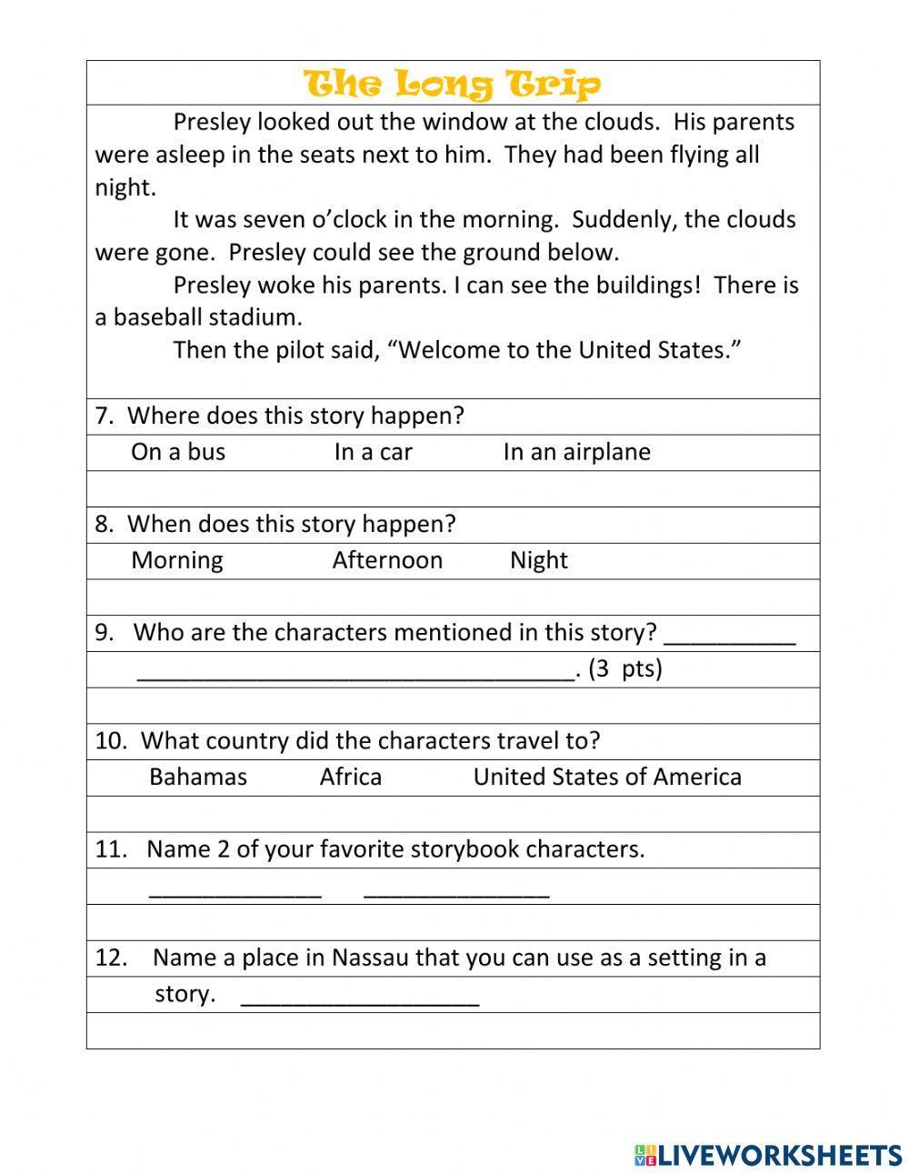 Characters and Setting