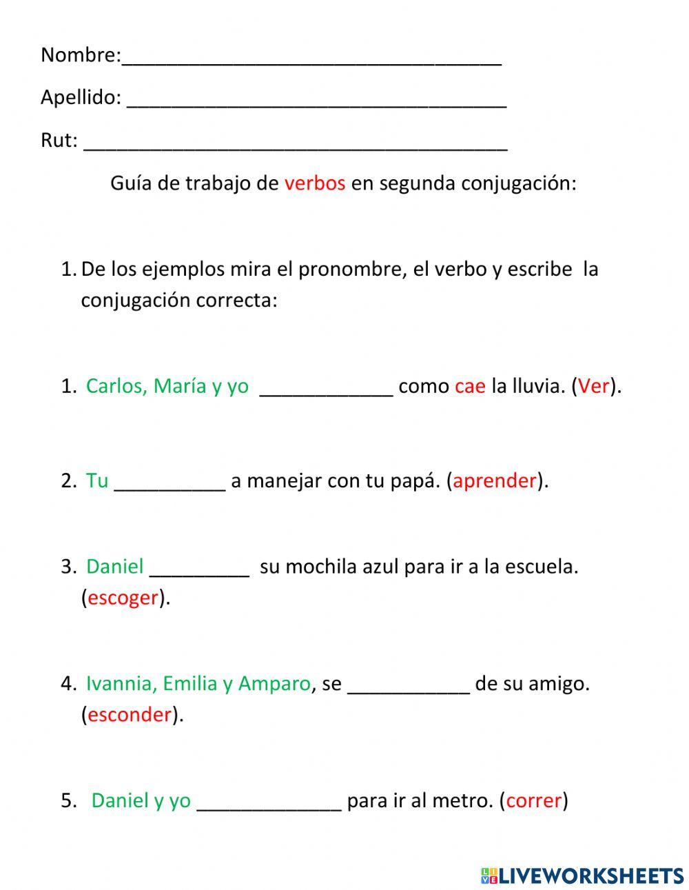 Conjugación de verbos