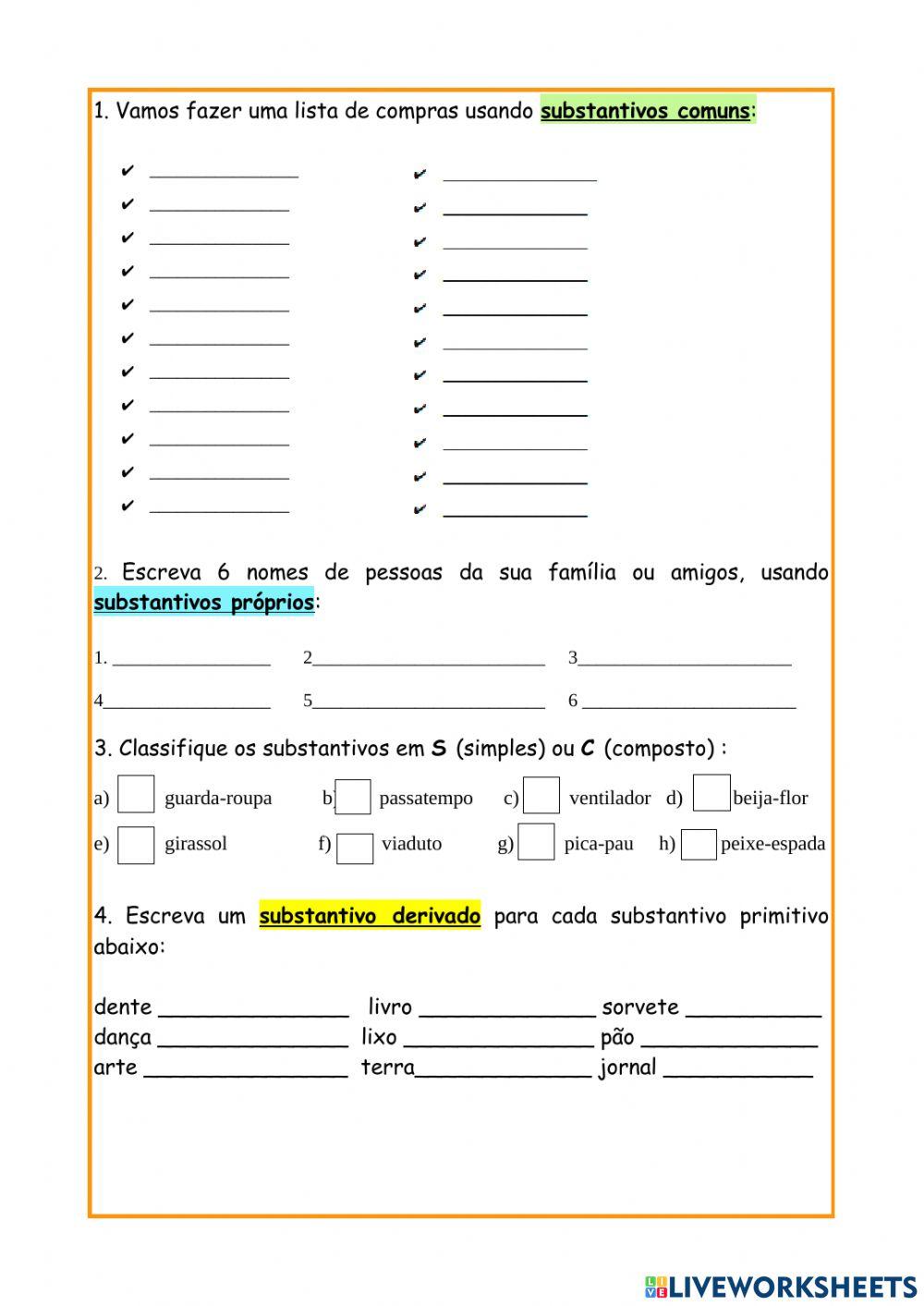 Atividade de Português- Revisão
