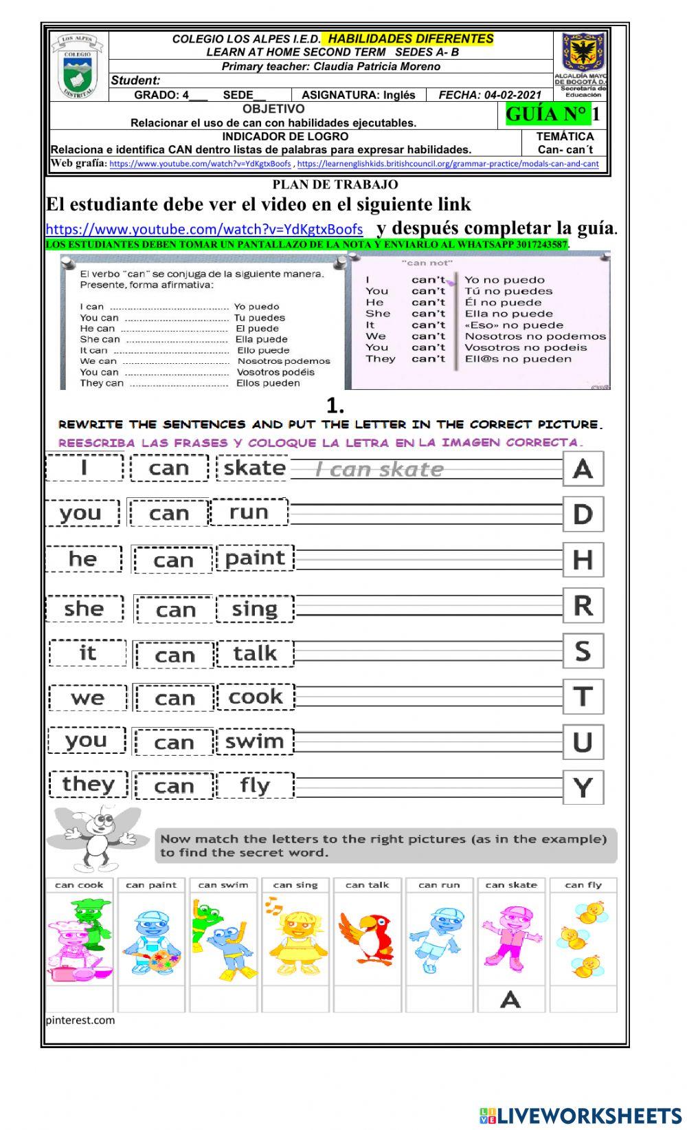 Different Skills Can-Can-t