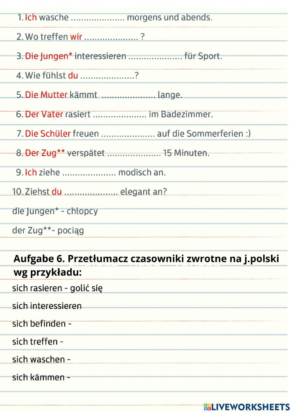 Powtórzenie rozdział 5 klasa 7