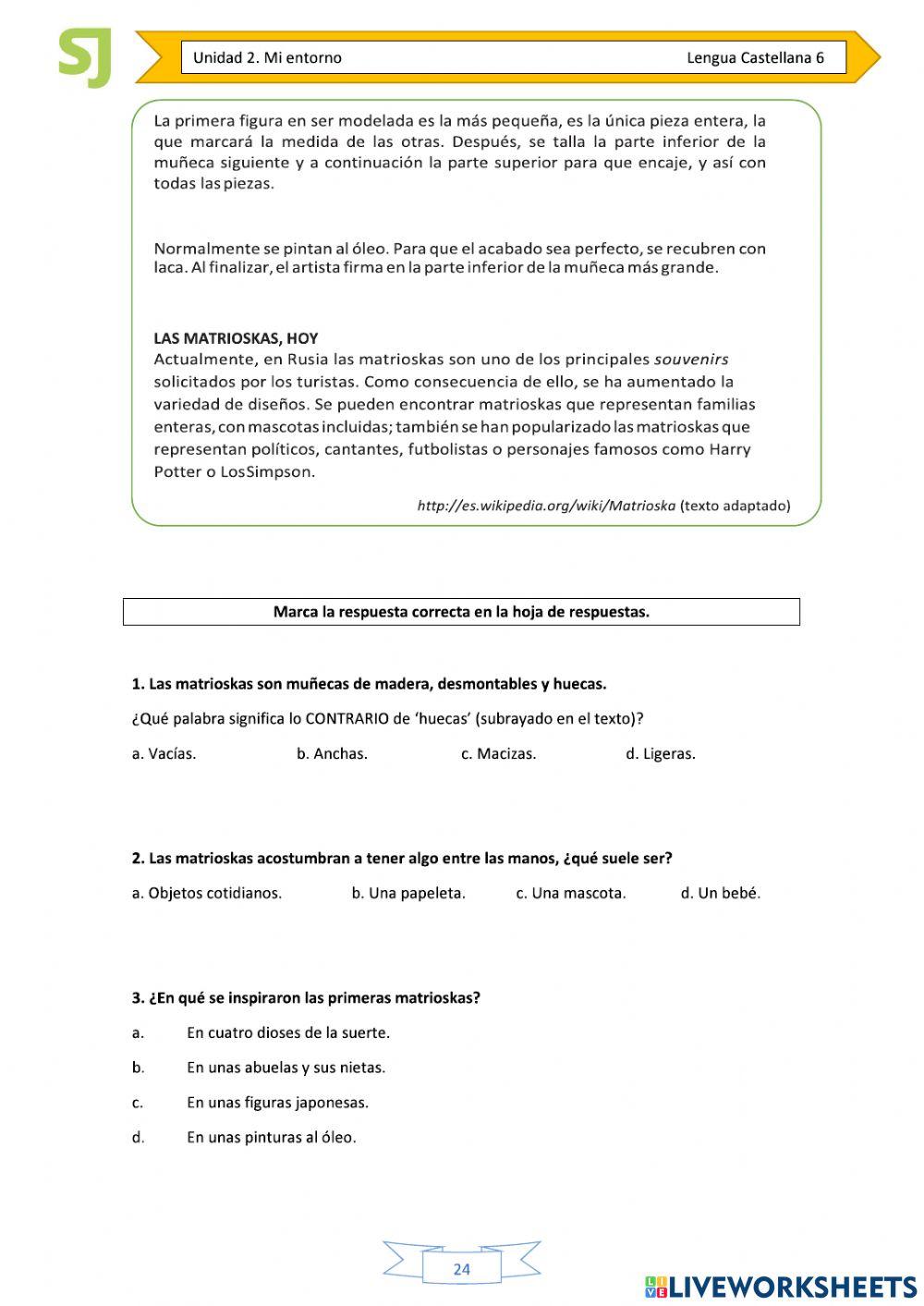 Tema 2 ce matrioskas