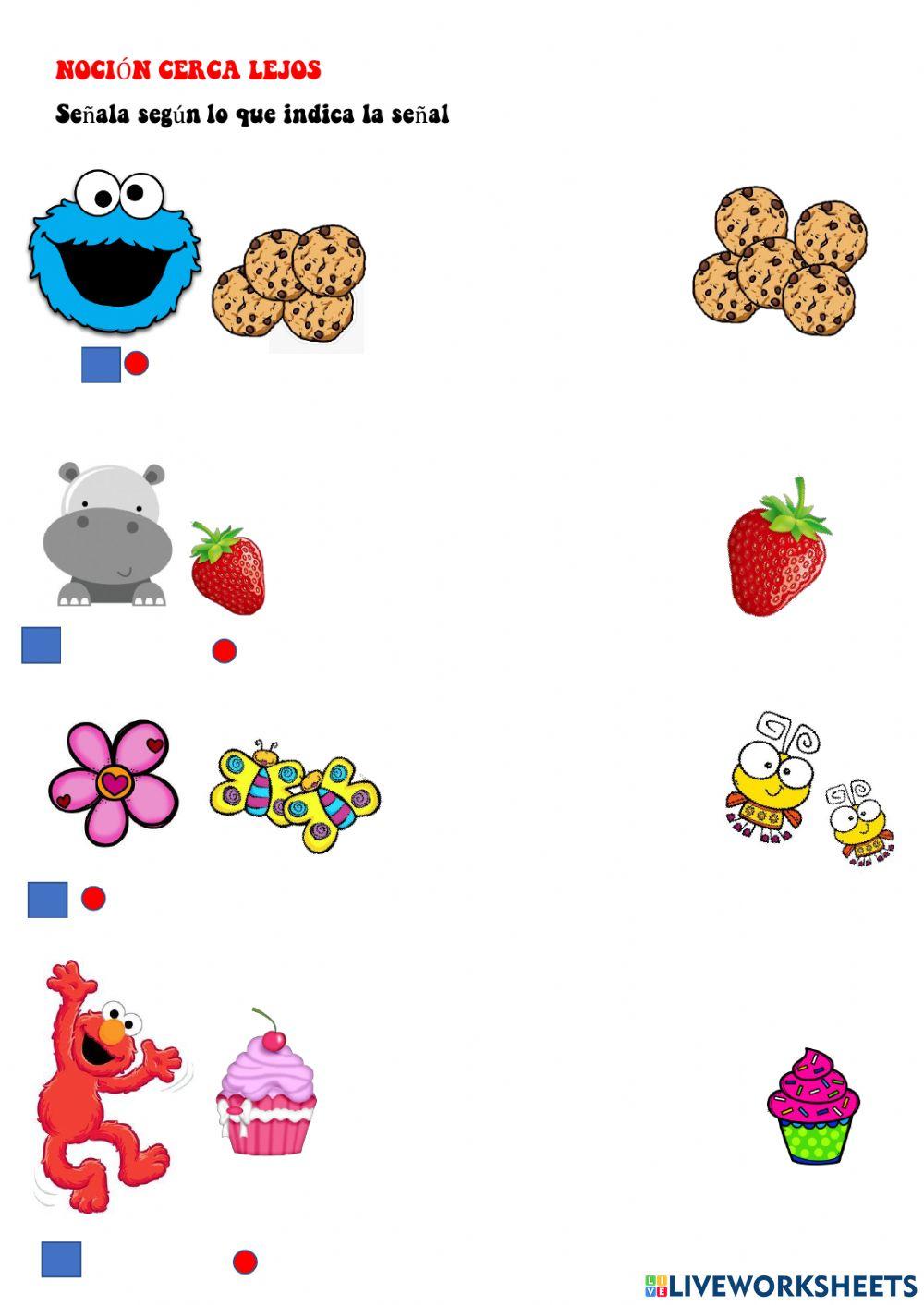 Noción cerca - lejos