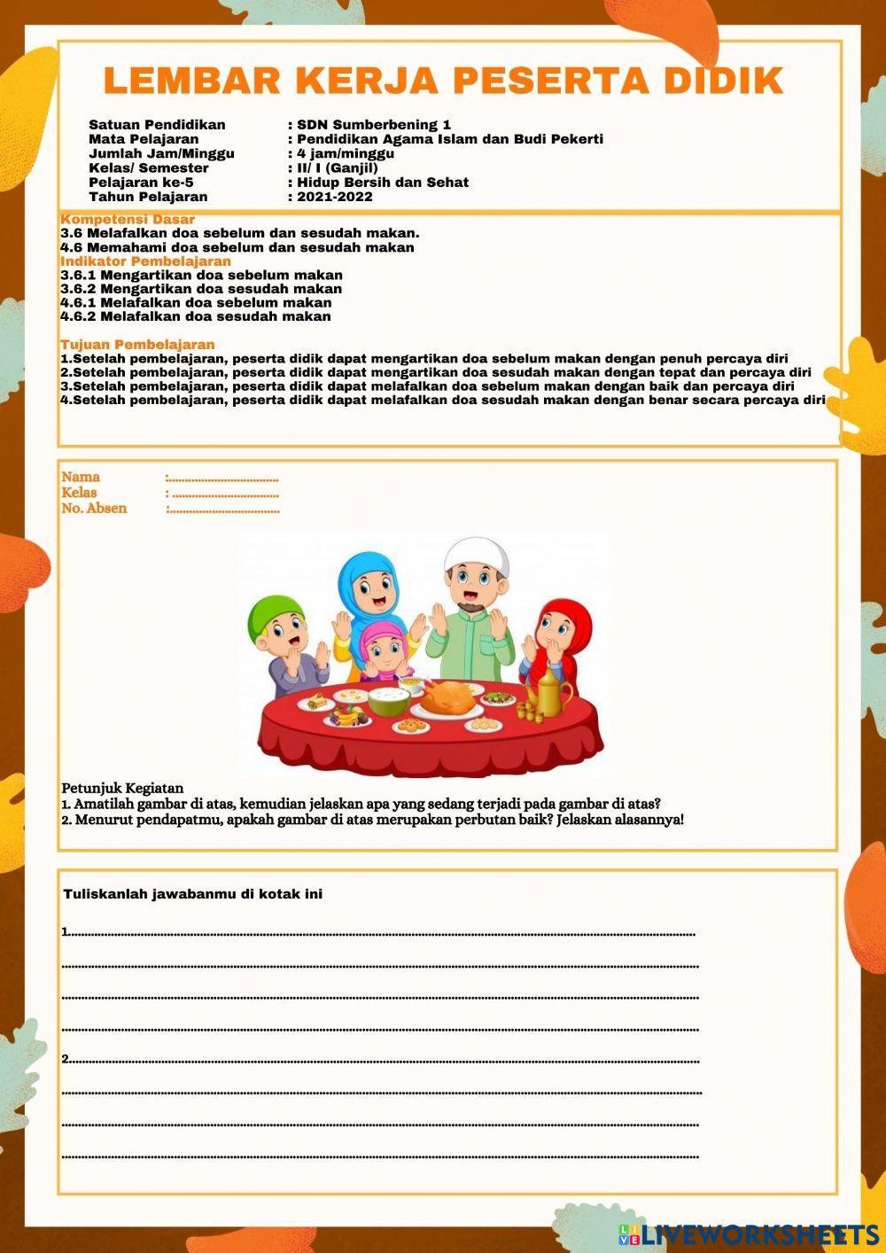 LKPD Do'a Makan