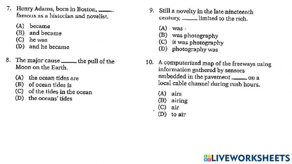 Toefl grammar skills 1-5