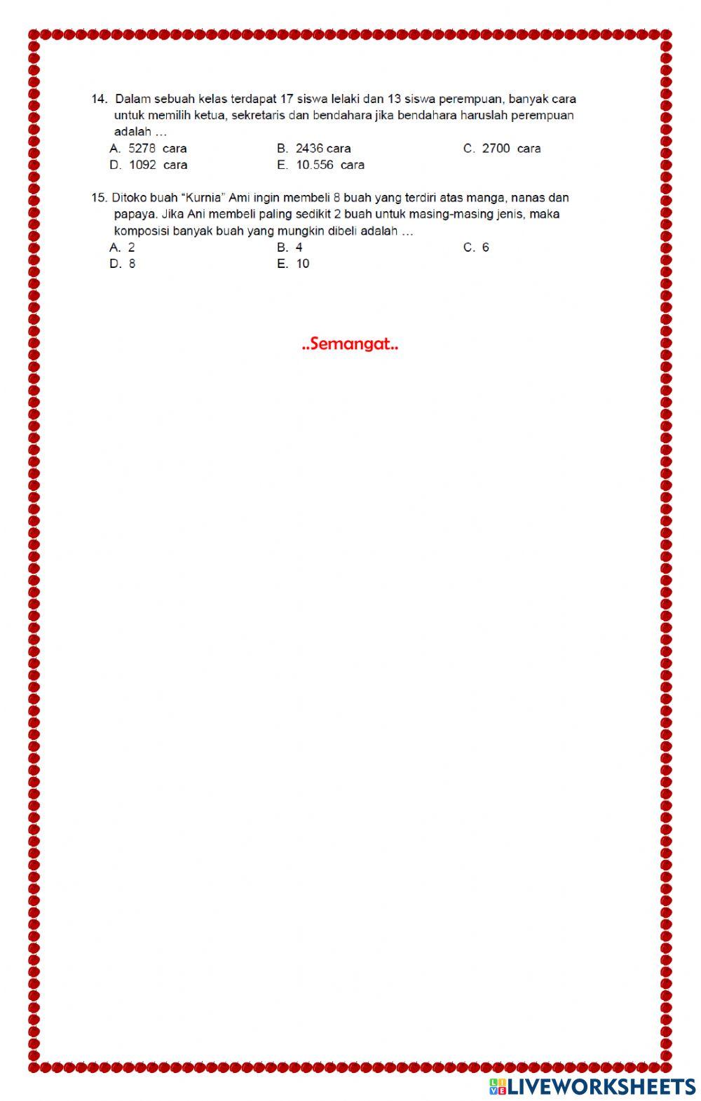 Pencacahan (Aturan x)