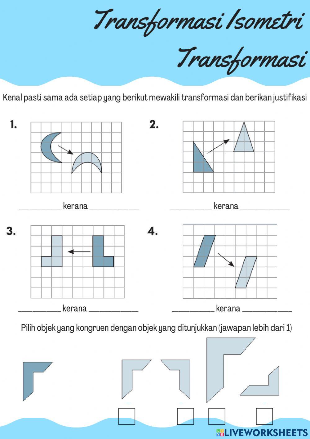 Transformasi isometri : transformasi