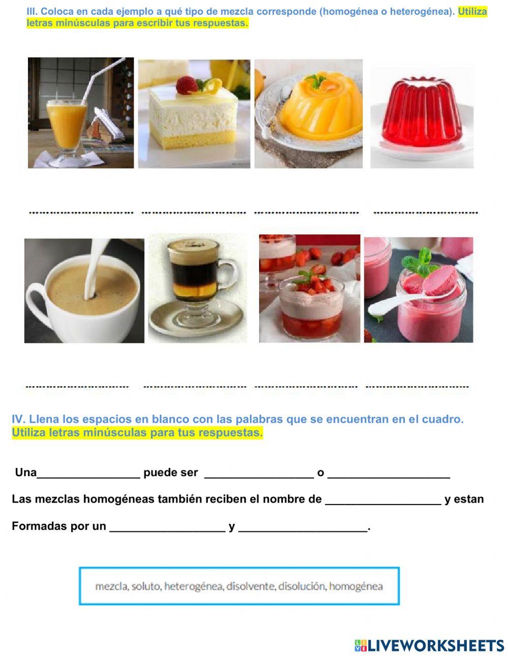 Mezclas homogéneas y heterogéneas