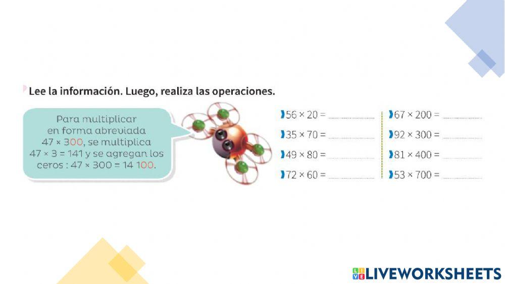 La multiplicación y sus propiedades