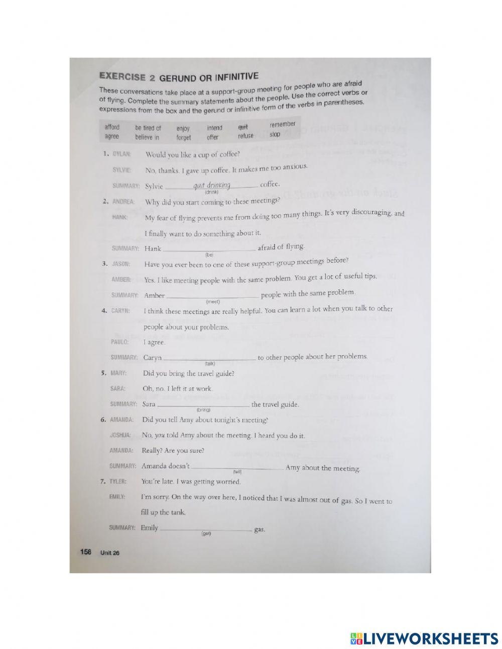 Unit 26 gerunds and infinitives