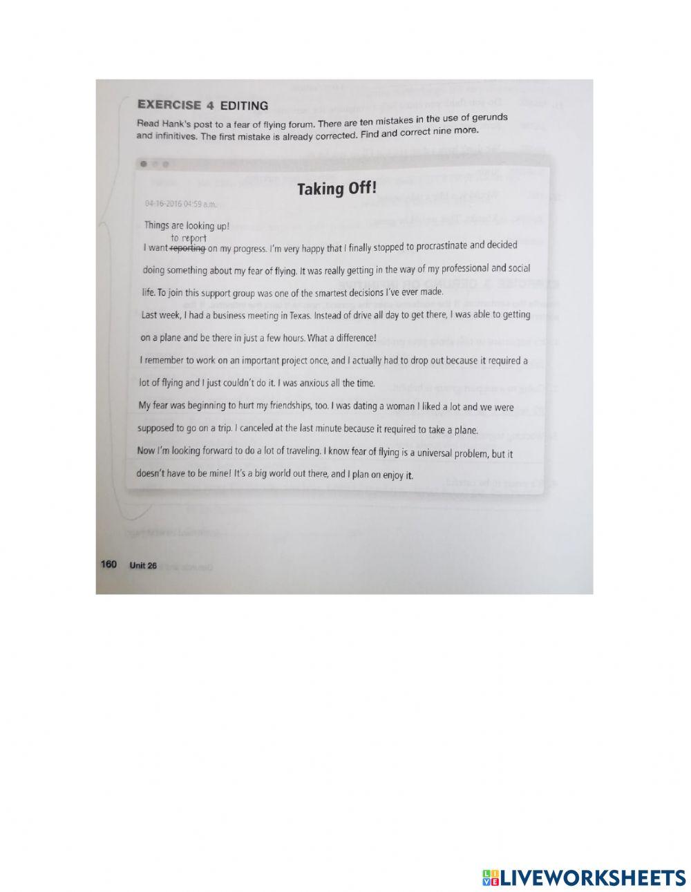 Unit 26 gerunds and infinitives