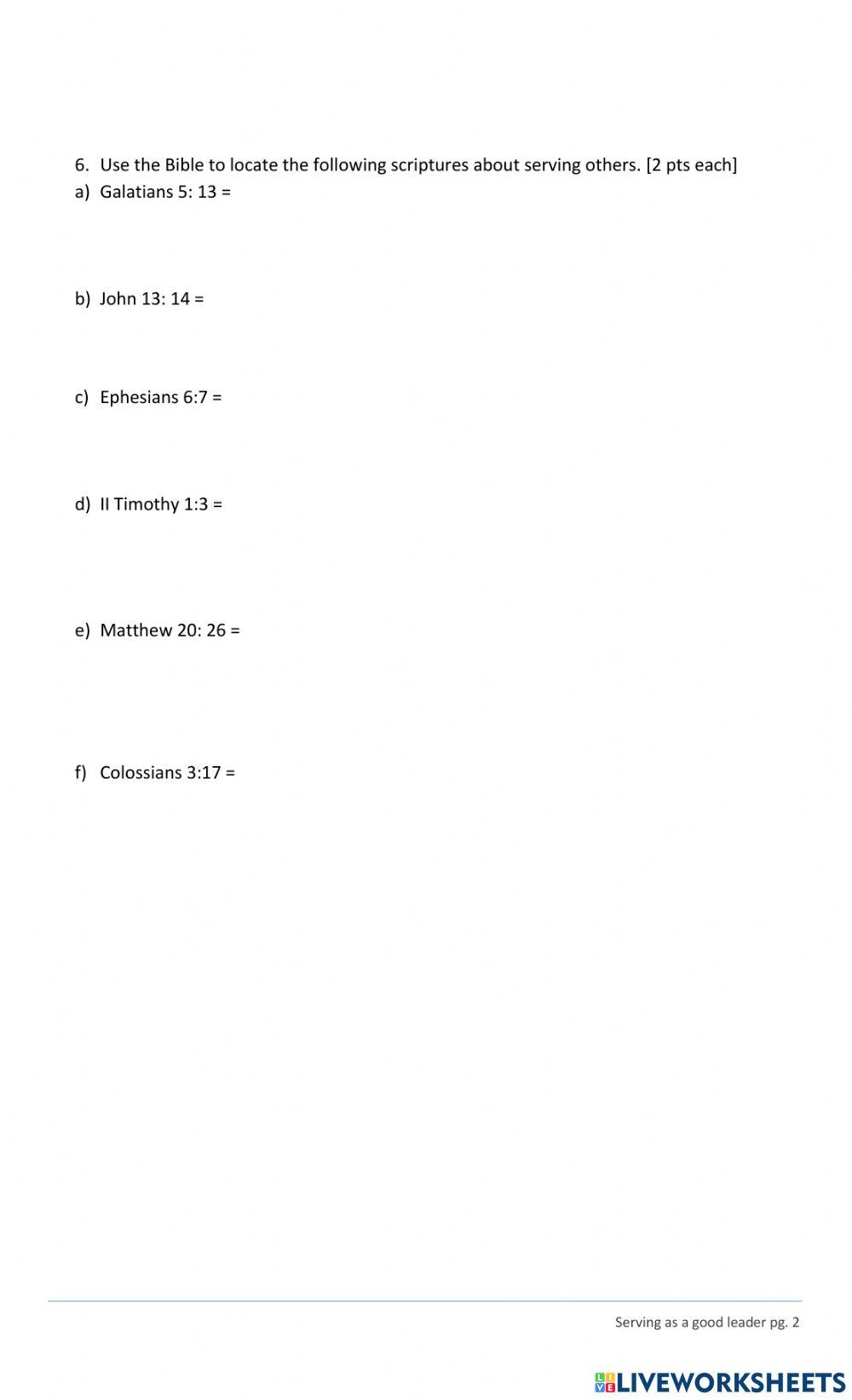 Serving as a Good Leader