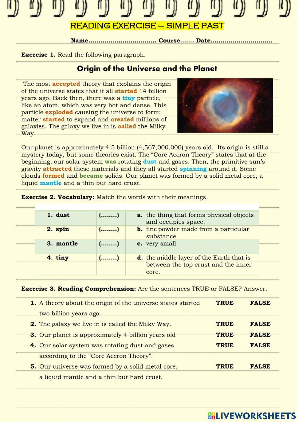 Reading: Origin of the Universe