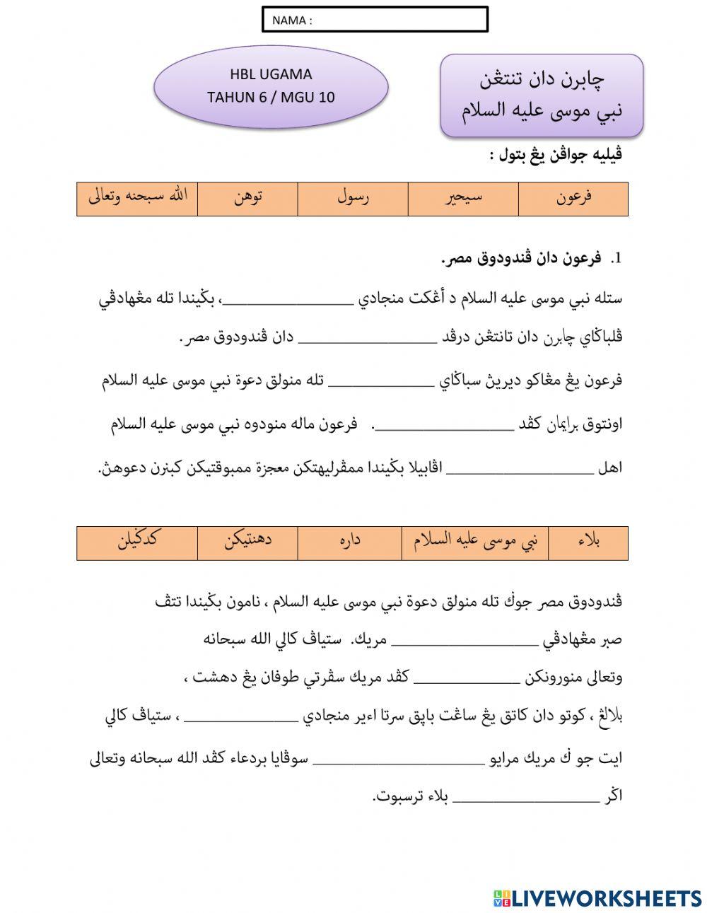 Cabaran dan Tentangan Nabi Musa AS