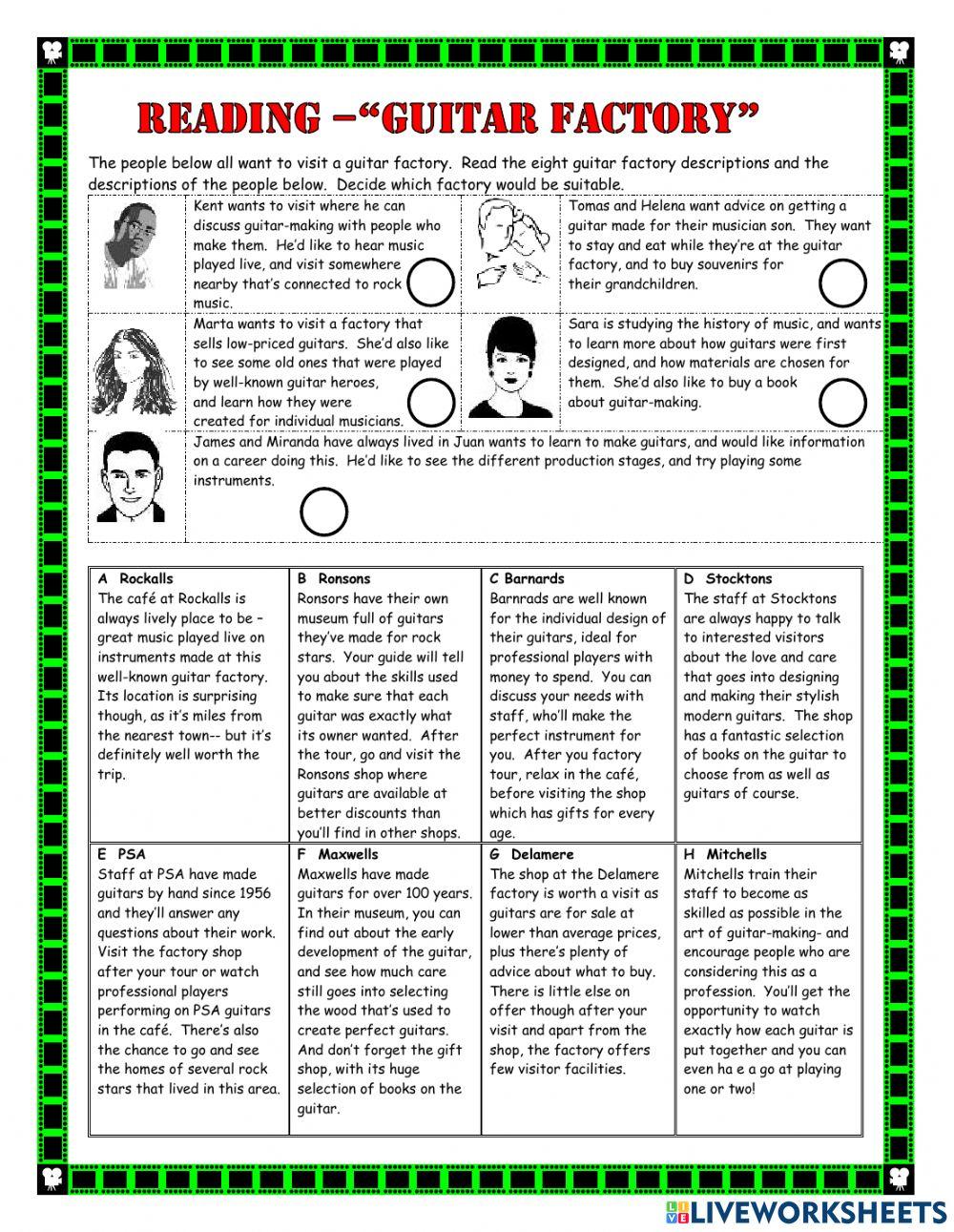 Guitar Factory PET Exercise