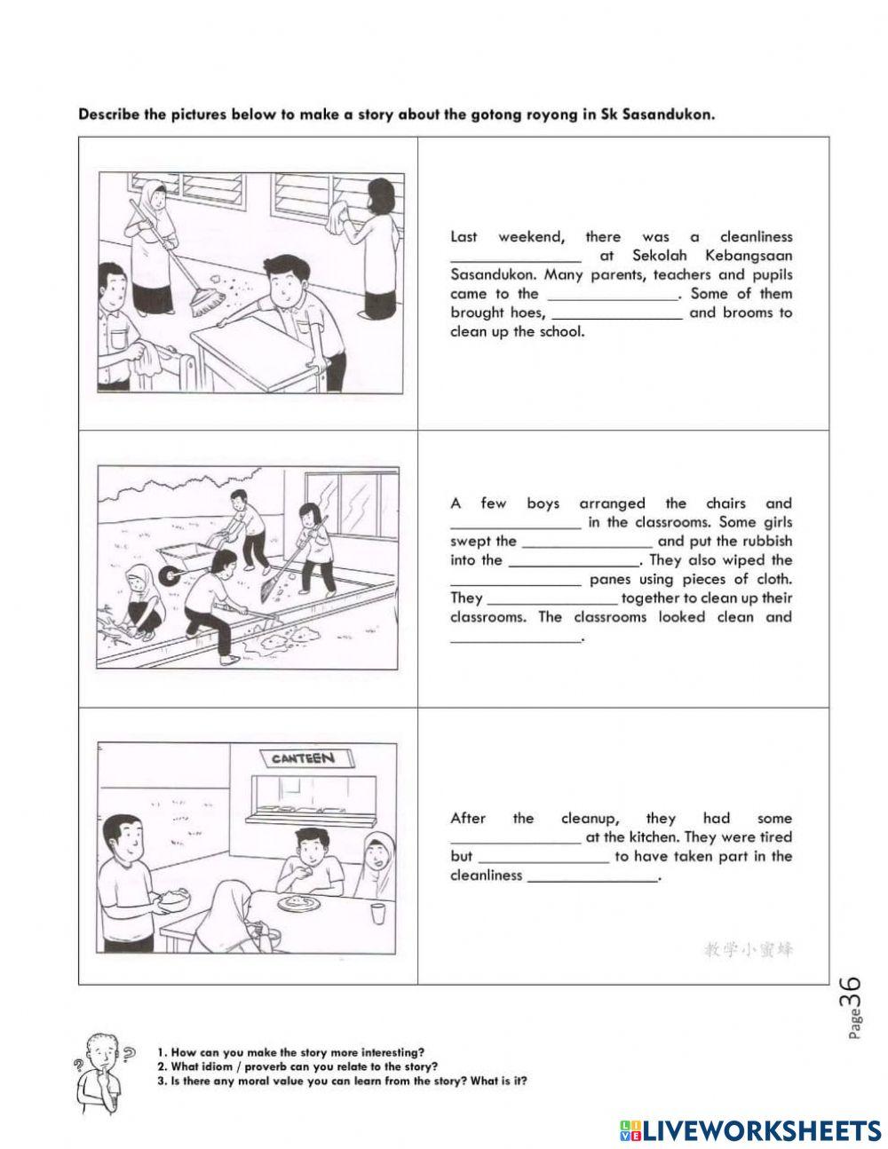 Year 6 essay practice (gotong royong in school)