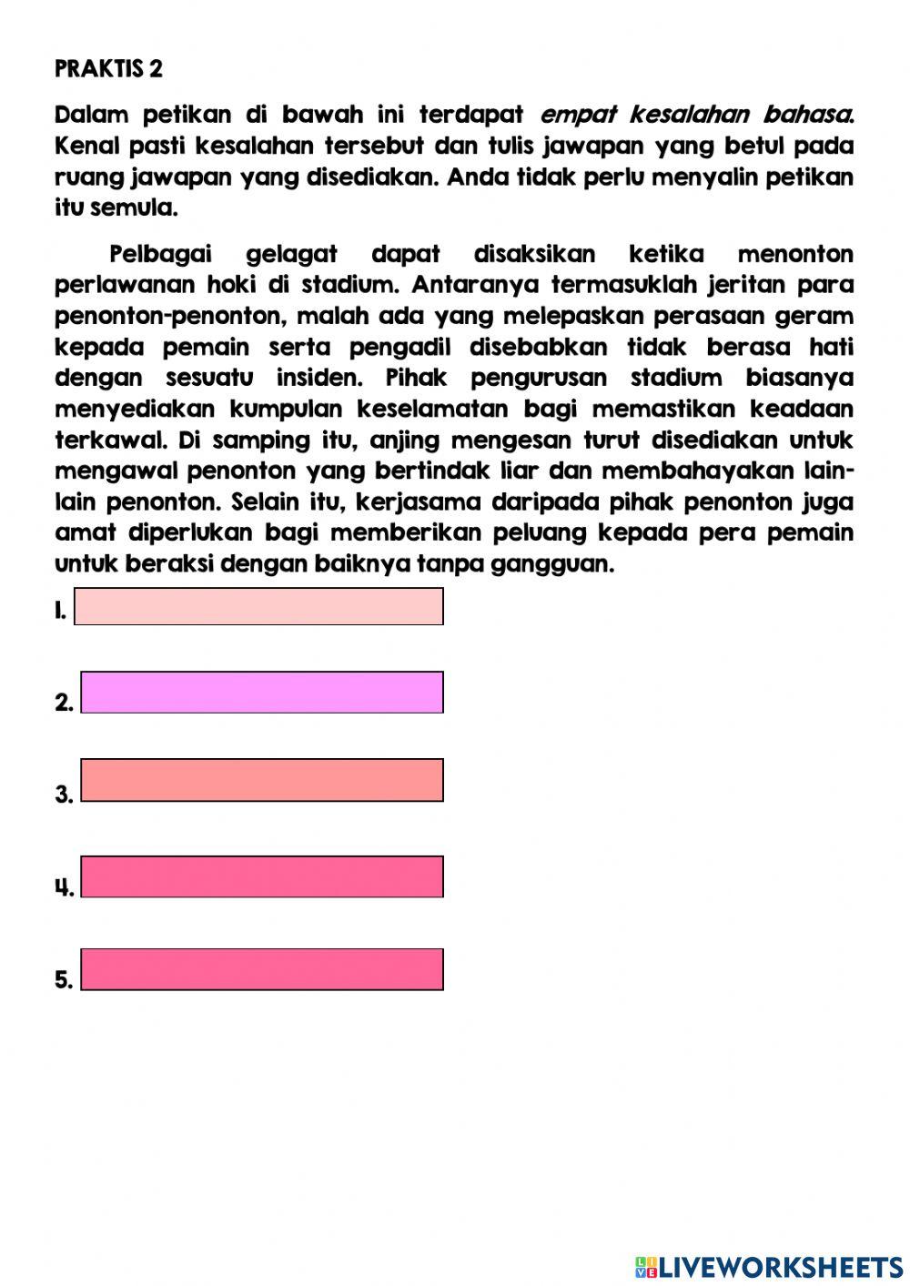 Kesalahan bahasa dan ejaan