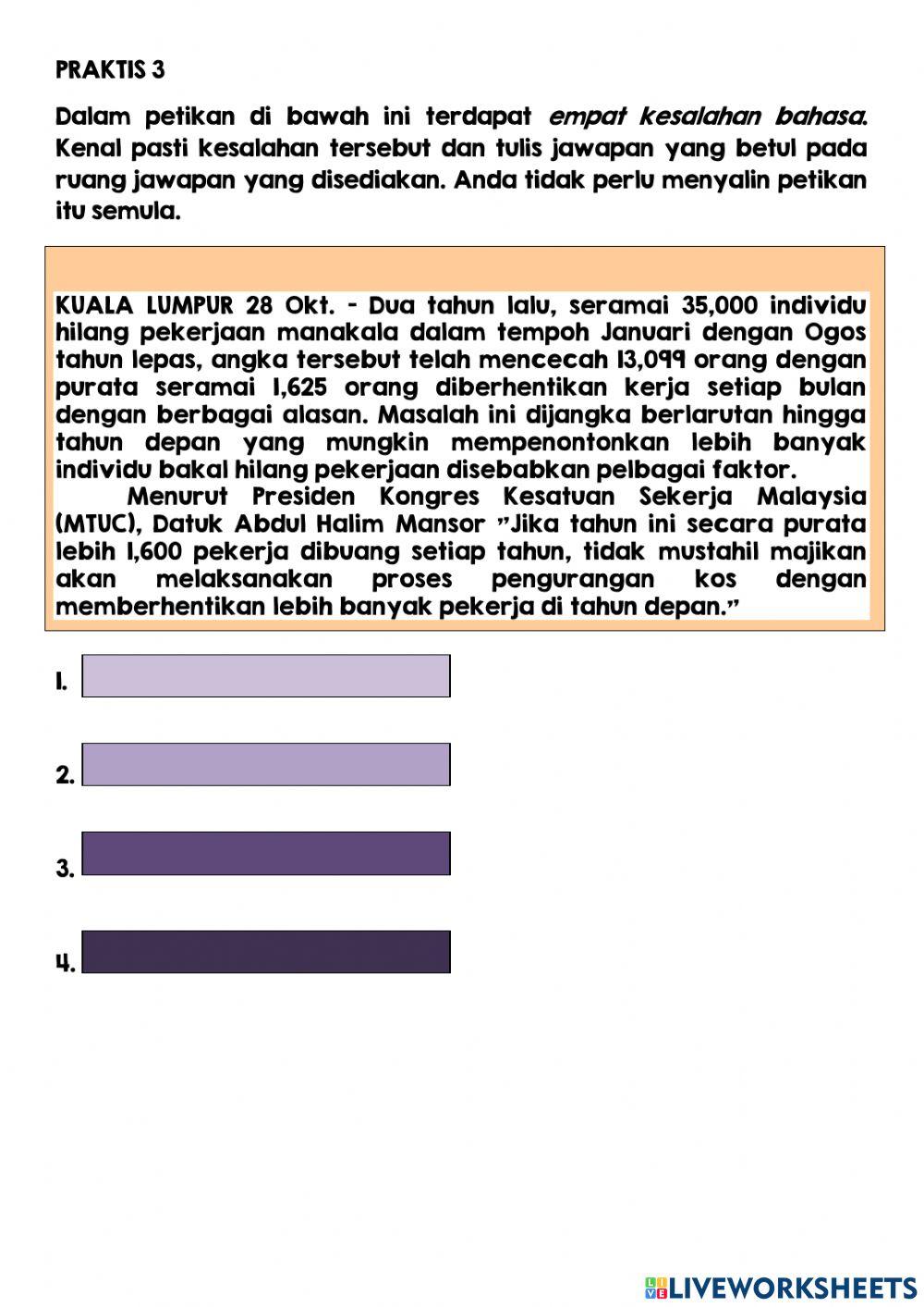 Kesalahan bahasa dan ejaan