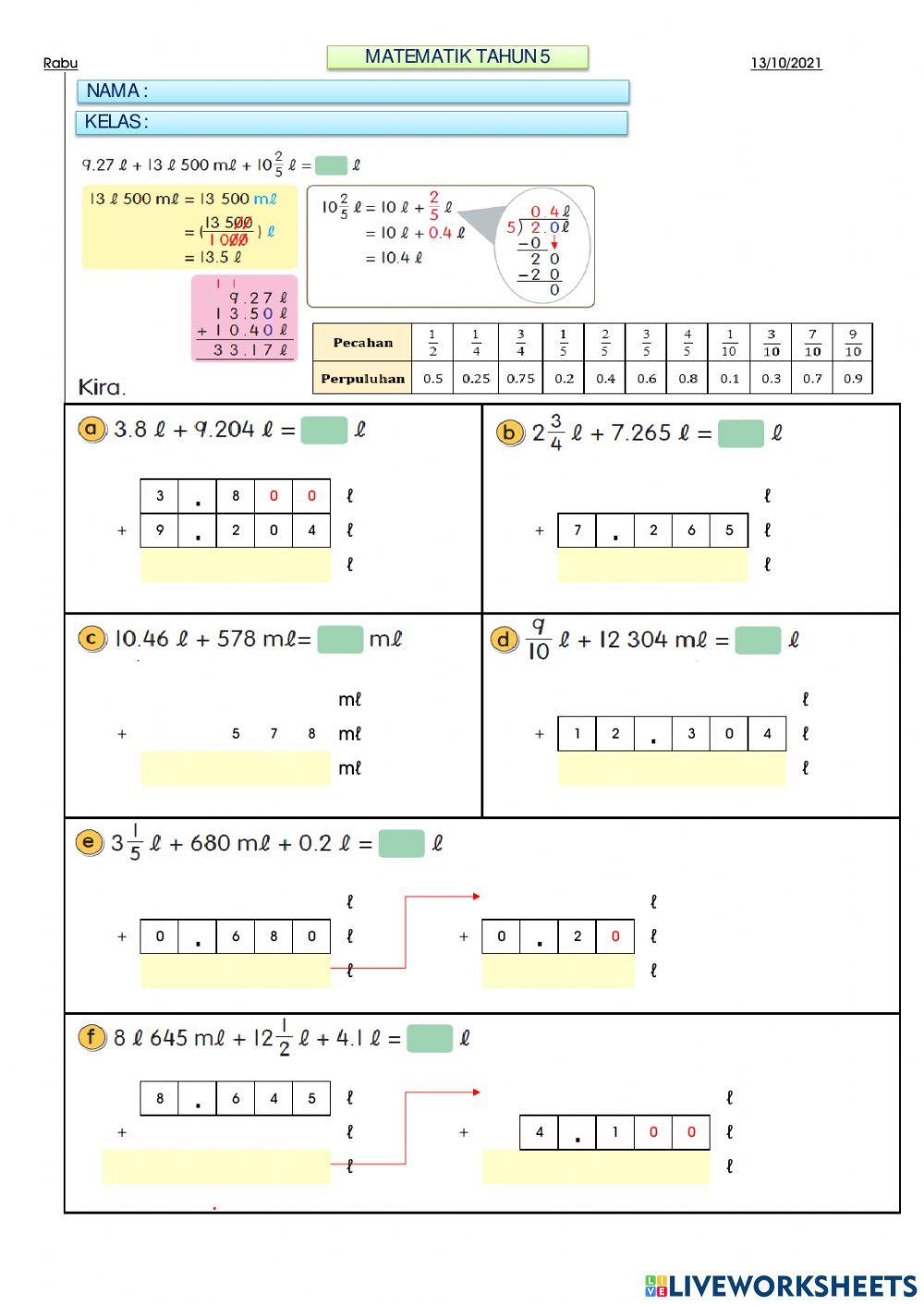 Tambah Isipadu Cecair