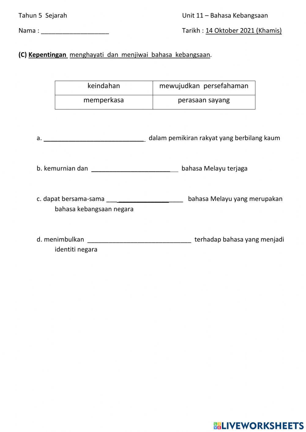 Unit 11 - Bahasa Kebangsaan