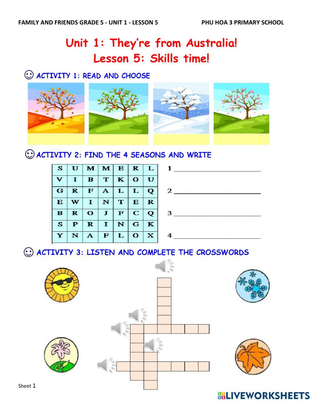 Family and Friends 5 - Unit 1 - Lesson 5