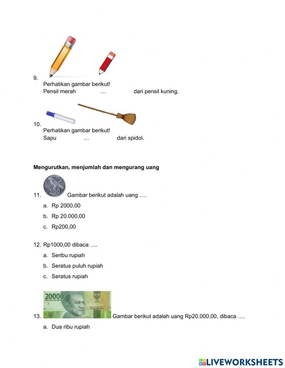 Latihan Ulangan Matematika
