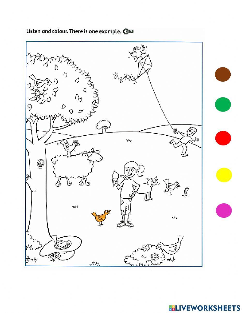 Listen And Color Activity