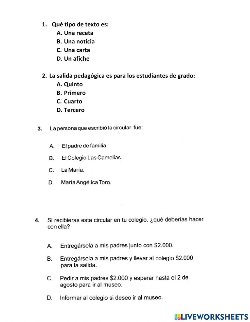 comprensión de lectura tipo prueba 2