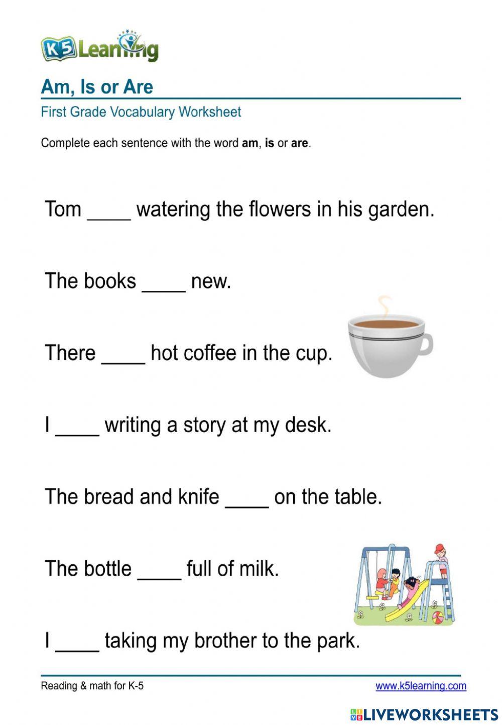 Am-is-are + simple -ing